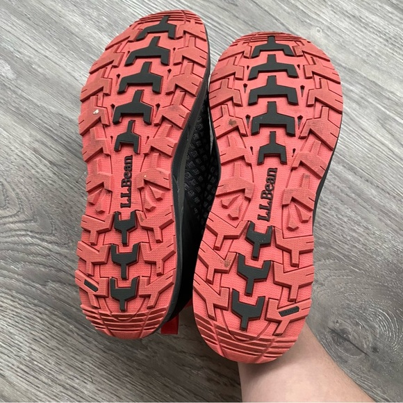 L.L. Bean Women's North Peak Ventilated Trail Shoes Gray/Coral Size 9.5 - Picture 7 of 9